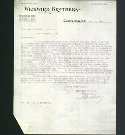 Letterhead - Wickwire Brothers