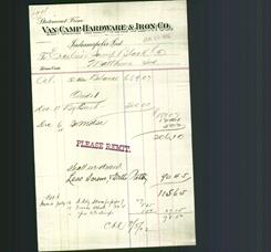 Letterhead - Van Camp Hardware & Iron Co.