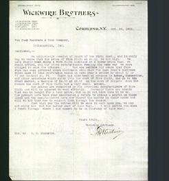 Letterhead - Wickwire Brothers