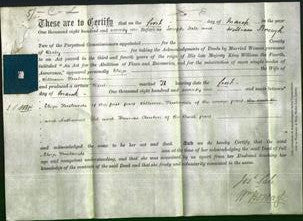 Deed by Married Women - Eliza Husbands-Original Ancestry