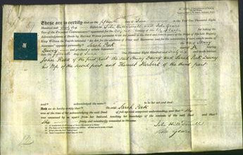 Deed by Married Women - Sarah Peek Davey-Original Ancestry