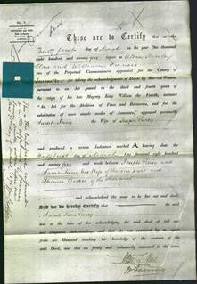 Deed by Married Women - Sarah Jane Piercy-Original Ancestry