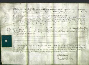 Deed by Married Women - Ann Binge-Original Ancestry