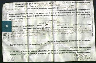 Deed by Married Women - Eliza Edney and Rhoda Hardy-Original Ancestry