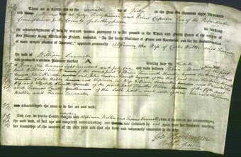 Deed by Married Women - Alissimon Walton and Frances Lancaster-Original Ancestry
