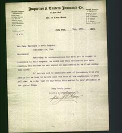 Letterhead - Importers & Traders Insurance Co.