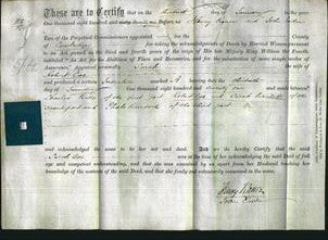 Deed by Married Women - Sarah Coe-Original Ancestry