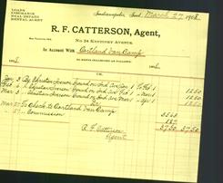 Letterhead - R.F. Catterson, Agent.