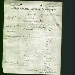 Bank Letterhead - Blair County Banking Company