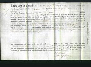 Deed by Married Women - Selina Larter Bly-Original Ancestry
