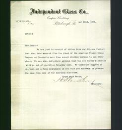 Letterhead - Independent Glass Co.