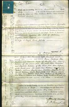 Deed by Married Women - Matilda Stirzaker and Frances Scholes-Original Ancestry