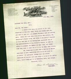 Letterhead - The Inter-State Life Assurance Company