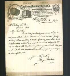 Letterhead - Van Camp Hardware & Iron Co.