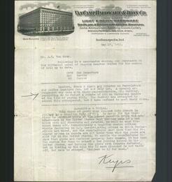 Letterhead - Van Camp Hardware & Iron Co.