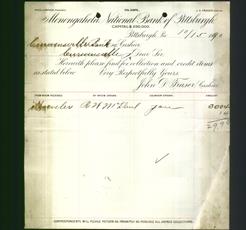 Bank Letterhead - Monongahela National Bank of Pittsburgh