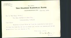 Letterhead - The Elston National Bank