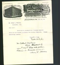 Letterhead - Van Camp Hardware & Iron Co.