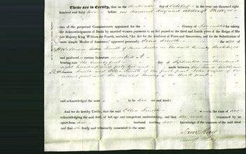Deed by Married Women - Ellen Smith-Original Ancestry