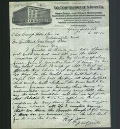 Letterhead - Van Camp Hardware & Iron Co.