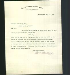 Letterhead - Kean, Van Cortlandt & Co.