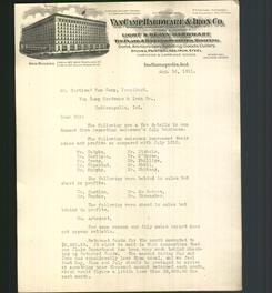 Letterhead - Van Camp Hardware & Iron Co.