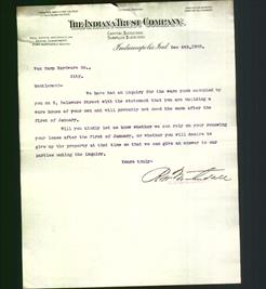 Letterhead - The Indiana Trust Company