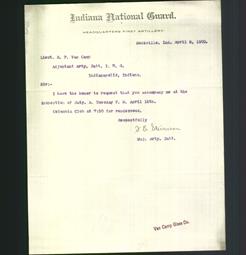 Letterhead - Indiana National Guard