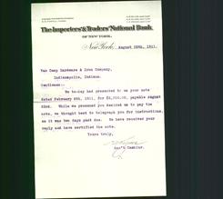 Letterhead - The Importers' & Traders National Bank