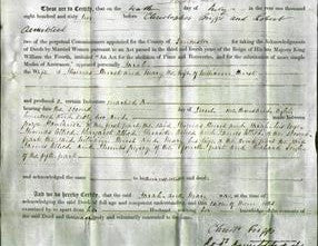 Deed by Married Women - Sarah Hurst and Mary Hurst-Original Ancestry