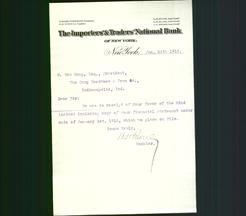 Letterhead - The Importers' & Traders National Bank