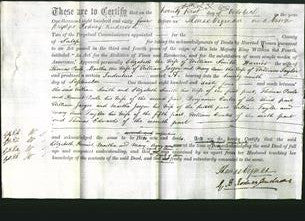 Deed by Married Women - Elizabeth Smith, Harriett Poole, Martha Jaeger, Mary Ann Taylor-Original Ancestry