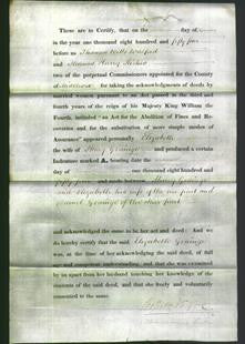 Deed by Married Women - Elizabeth Grainge-Original Ancestry