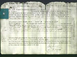 Deed by Married Women - Elizabeth Butler and Elizabeth Woollam-Original Ancestry