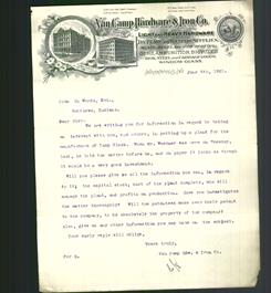 Letterhead - Van Camp Hardware & Iron Co.