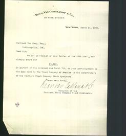 Letterhead - Kean, Van Cortlandt & Co.