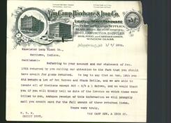 Letterhead - Van Camp Hardware & Iron Co.