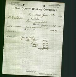 Bank Letterhead - Blair County Banking Company