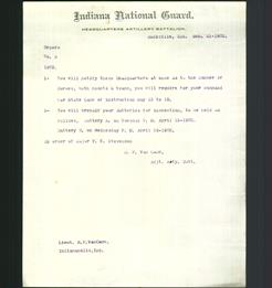 Letterhead - Indiana National Guard