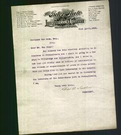 Letterhead - The Inter-State Life Assurance Company