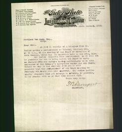 Letterhead - The Inter-State Life Assurance Company