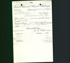 Bank Letterhead - Second National Bank of Pittsburgh