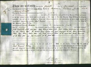 Deed by Married Women - Sarah Beaumont Lindsay-Original Ancestry