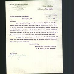 Letterhead - American Sheet & Tin Plate Company