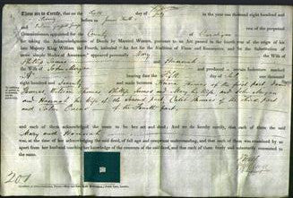 Deed by Married Women - Mary James and Hannah Morgan-Original Ancestry