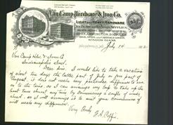 Letterhead - Van Camp Hardware & Iron Co.