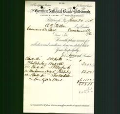 Bank Letterhead - German National Bank of Pittsburgh