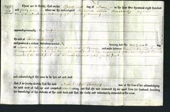 Deed by Married Women - Ann Cooper Chirney-Original Ancestry