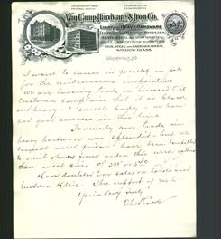 Letterhead - Van Camp Hardware & Iron Co.