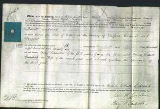Deed by Married Women - Anna Elliott Goodchild Love-Original Ancestry